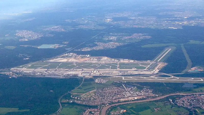 Actual view of Frankfurt Main Airport