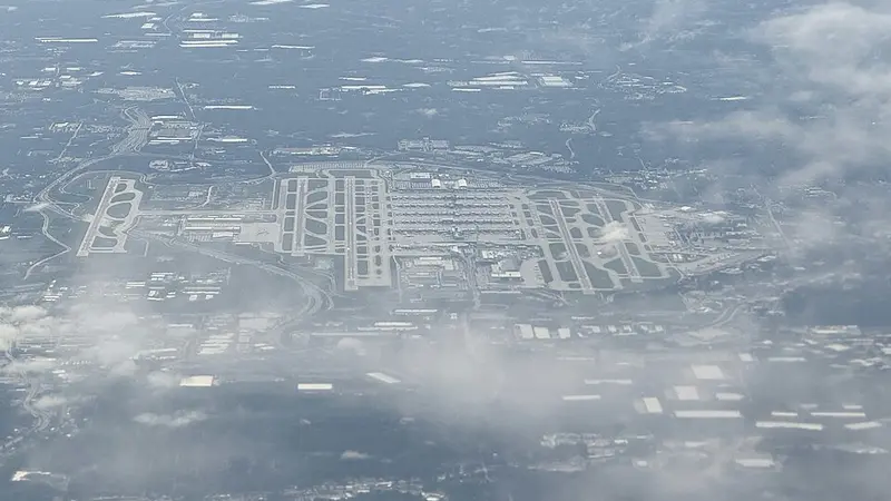 Actual view of Hartsfield Jackson Atlanta International Airport