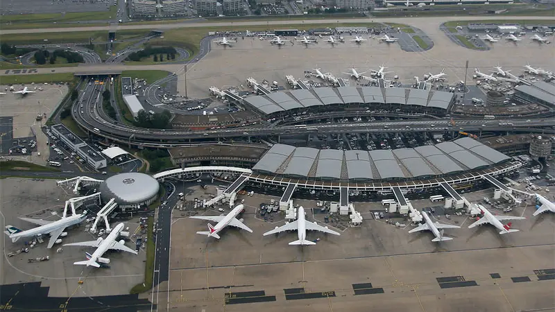 Actual view of Charles de Gaulle International Airport